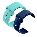 YODI Casual Watch Strap Classic Accessories Belt Band For Noise Colorfit Pulse Grand Smartwatch Soft Silicon Straps Combo Pack (Set Of 2) (LIGHT GREEN-BLUE)