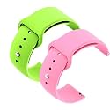 YODI Casual Watch Strap Classic Accessories Belt Band For Noise Colorfit Pulse Grand Smartwatch Soft Silicon Straps Combo Pack (Set Of 2) (BLUE-BLACK)