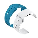 YODI Casual Watch Strap Classic Accessories Belt Band For Noise Colorfit Pulse Grand Smartwatch Soft Silicon Straps Combo Pack (Set Of 2) (MIST BLUE-WHITE)