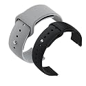 YODI Casual Watch Strap Classic Accessories Belt Band For Noise Colorfit Pulse Grand Smartwatch Soft Silicon Straps Combo Pack (Set Of 2) (GREY-BLACK)