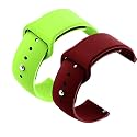 YODI Casual Watch Strap Classic Accessories Belt Band For Noise Colorfit Pulse Grand Smartwatch Soft Silicon Straps Combo Pack (Set Of 2) (PARROT GREEN-WINRED)