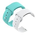 YODI Casual Watch Strap Classic Accessories Belt Band For Noise Colorfit Pulse Grand Smartwatch Soft Silicon Straps Combo Pack (Set Of 2) (LIGHT GREEN-WHITE)