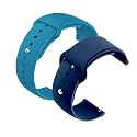 YODI Casual Watch Strap Classic Accessories Belt Band For Noise Colorfit Pulse Grand Smartwatch Soft Silicon Straps Combo Pack (Set Of 2) (MIST BLUE-BLUE)