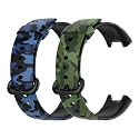 YODI (Pack 2 Soft Silicone With Metal Buckal Classic Strap Bands for Redmi Watch 2 Lite/Redmi GPS Smart Watch Only, Comfort and Flexible Straps for Men Women and Kids (ARMY-BLUE/GREEN)