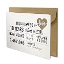 YODOCAMP Stainless Steel 18th Birthday Wallet Card, Engraved with 'Love', for Him or Her, 18 in