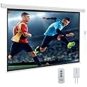 YODOLLA 84" Projector Screen Motorized 16:9 for Home Theater Outdoor White