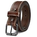 YOETEY 1.5" Leather Tactical Belt Men for Work &amp; Casual