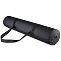 Foxhill Yoga Mat 4mm, Black, Exercise Mat for Home Workout, Anti Slip, Suitable for Women, Men & Kids