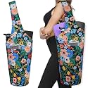 Yoga Mat Bag - Long Tote with Pockets - Holds More Yoga Accessories - Yoga Bag Fit Most Size Mats - Yoga Mat Carrier