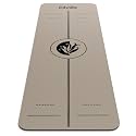Yoga Mat - Non Slip Natural Rubber Yoga Mat, Alignment Lines, Ultimate Grip