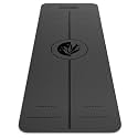 Yoga Mat - Non Slip Natural Rubber Yoga Mat, Alignment Lines, Ultimate Grip