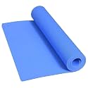 Yoga Mats for Women and Men NBR Material with Carrying Strap, Extra Thick Exercise Mats for Workout Yoga Mat for Women for Workout, Yoga, Fitness, Exercise Mat Anti Slip Yoga Mats (4mm) (Blue)