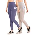 Yoga Pant for Womens High Wasit Tights with Side Pocket Slim Fit Gym wear Running Sports wear Leggings Stretchable Combo Pack of 2