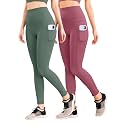Yoga Pant for Womens High Wasit Tights with Side Pocket Slim Fit Gym wear Running Sports wear Leggings Stretchable Combo Pack of 2