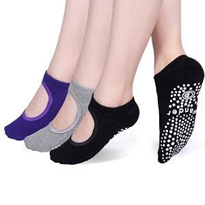 yoga socks non slip skid socks with grips pilates ballet barre socks for women