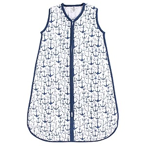 yoga sprout baby soft jersey safe wearable sleeping bag blue anchor muslin 6-12 months