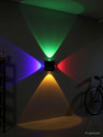 YOGABACA 4 Way LED Indoor & Outdoor Lamp Up/Down Right/Left Elevation Light Rustproof & Waterproof Aluminum Body Black (Multi Color) Post Light Outdoor Lamp (Multicolor) Post Light Outdoor Lamp