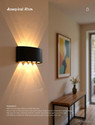 YOGABACA LED Outdoor Waterproof IP65 Exterior interior Wall Step Up Down Light Fixture Lamp Post Light Outdoor Lamp