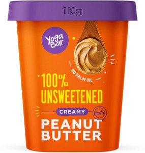 yogabar unsweetened creamy peanut butter 1000 g