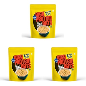yogabar 26g high protein oats 1kg  mum39s masala - breakfast cereal with wholegrains 26 protein amp no palm oil - oats high protein for gym - premium protein blend with whey protein powder - with goodness of chia sunflower amp pumpkin seeds amp probiotics for absorption