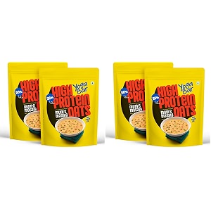 yogabar 26g high protein oats 1kg x 2 mum39s masala - breakfast cereal with wholegrains 26 protein amp no palm oil - oats high protein for gym- premium protein blend with whey protein powder - with goodness of chia sunflower amp pumpkin seeds amp probiotics for absorption