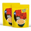 Yogabar 26g High Protein Oats 1kg x 2, Mum's Masala - Breakfast Cereal with Wholegrains, 26% Protein &amp; No Palm Oil - Oats High Protein for Gym- Premium Protein Blend with Whey Protein Powder - with Goodness of Chia, S