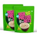 Yogabar 26g High Protein Oats 1kg x 2 , Kesar Pista Kulfi - Breakfast Cereal with Wholegrains, 26% Protein &amp; No added sugar - Oats High Protein for Gym - Premium Protein Blend with Whey Protein Powder - with Goodness of C