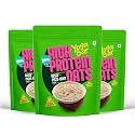 Yogabar 26g High Protein Oats 1kg x 3 , Kesar Pista Kulfi - Breakfast Cereal with Wholegrains, 26% Protein &amp; No added sugar - Oats High Protein for Gym - Premium Protein Blend with Whey Protein Powder - with Goodness of C