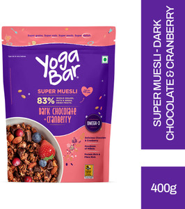 yogabar dark chocolate  cranberry muesli pouch 400 g