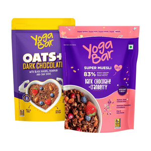 yogabar oatsmuesli 800g dark chocolate cranberry mueslidark chocolate oats800gx2 pouch 2 x 400 g