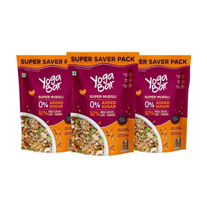 yogabar muesli 21kg no added sugar with probioticsprebiotics84 whole grains700g x 3 pouch 3 x 07 kg