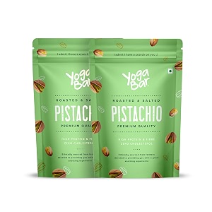 yogabar premium pista 1kg500g x pack of 2roasted salted pistacrunchy pistachiostasty amp healthy nuts rich in proteinfibregluten free amp low calorieshealthy snacks