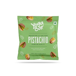 yogabar premium pista 40 gramsroasted salted pistacrunchy pistachiostasty amp healthy nuts dry fruitsrich in protein fibre gluten free amp low calorieshealthy snacks