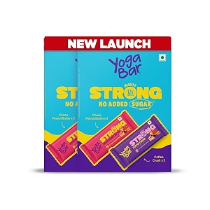yogabar variety pack 12 grams strong protein bars 12 bars6 choco peanut butter amp 6 coffee crush no added sugar and no preservatives