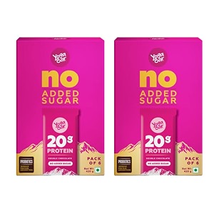 yogabars 20g no added sugar protein barsdouble chocolatepack of 122 x 420gram