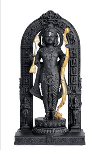 yogi 3d ram lalla ayodhya idol statue showpiece murti for home decorative showpiece  -  8 cm