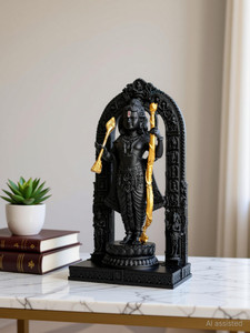 yogi shree ram lalla ayodhya mandir idol for home office decorative showpiece  -  18 cm