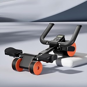 2024 new ab wheel roller with elbow support adjustable automatic rebound abdominal wheel roller for core work out fitness 20l x 40w x 12h centimeters multi