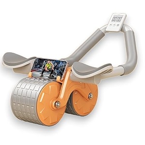 2024 new ab wheel roller with elbow support adjustable automatic rebound abdominal wheel roller for core work out fitness 20l x 40w x 12h centimeters multi