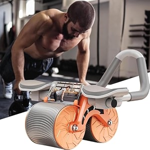 abs roller for men - abdominal exercise equipment for home gym - ab roller with timer mobile holder amp knee pad - exercise wheels for men amp women - abs workout machine for core plank workout