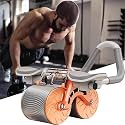 Abs Roller for Men - Abdominal Exercise Equipment for Home Gym - Ab Roller with Timer, Mobile Holder & Knee Pad - Exercise Wheels for Men & Women - Abs Workout Machine for Core Plank Workout