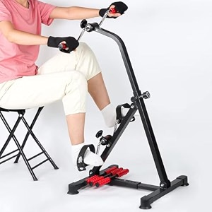 strength fitness master gym mini exercise bike portable home pedal exerciser home gym fitness leg arm cardio training for pregnant women elderly disabled men physio bikeblack