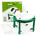 PaneerPlus Paneer Maker & Curd Strainer with Foldable Stand and Muslin Cloth Yogurt Strainer, Hung Curd Maker, Greek Yogurt Maker | Food Grade, Fast Drainage, Zero Plastic Contact (3 Cloth + 1 Stand)