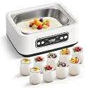 Yogurt Maker Machine, Yogurt Makers with Constant Temperature Control & Smart Timer & Automatic Shut-Off, Digital Greek Yogurt Machine for Home, Includes 1.6L Stainless Steel Liner
