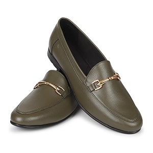 yoho bliss comfortable slip on formal buckle loafer for women  stylish fashion moccasins range  cushioned footbed finish  flexible and office wear shoe