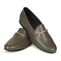 YOHO Bliss Comfortable Slip On Formal Buckle Loafer for Women | Stylish Fashion Moccasins Range | Cushioned Footbed Finish | Flexible and Office Wear Shoe