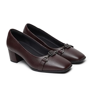 yoho bliss heel 001 slip-on loafers for women  comfortable amp stylish block heeled  fashion moccasins with footpharma footbed  perfect for casual formal shoe