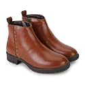 YOHO Slays women comfortable Boots | Extra cushioned foot bed and skin friendly Ankle Boot with low heels | Trendy, Stylish, Casual Boots with zipper | Winter, snow and holiday outings