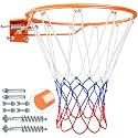 Yohood 18" Basketball Rim, Dual Spring Basketball Rim with All Weather Net