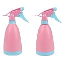 Refillable Fine Mist Spray Bottle Water Bottle Sprayer, Lawn Sprinkler, Water Mister, Spray Bottle for Herbicides, Pesticides, Fertilizers, Plants Flowers for Home Car Travel (Pink Pack Of 2)